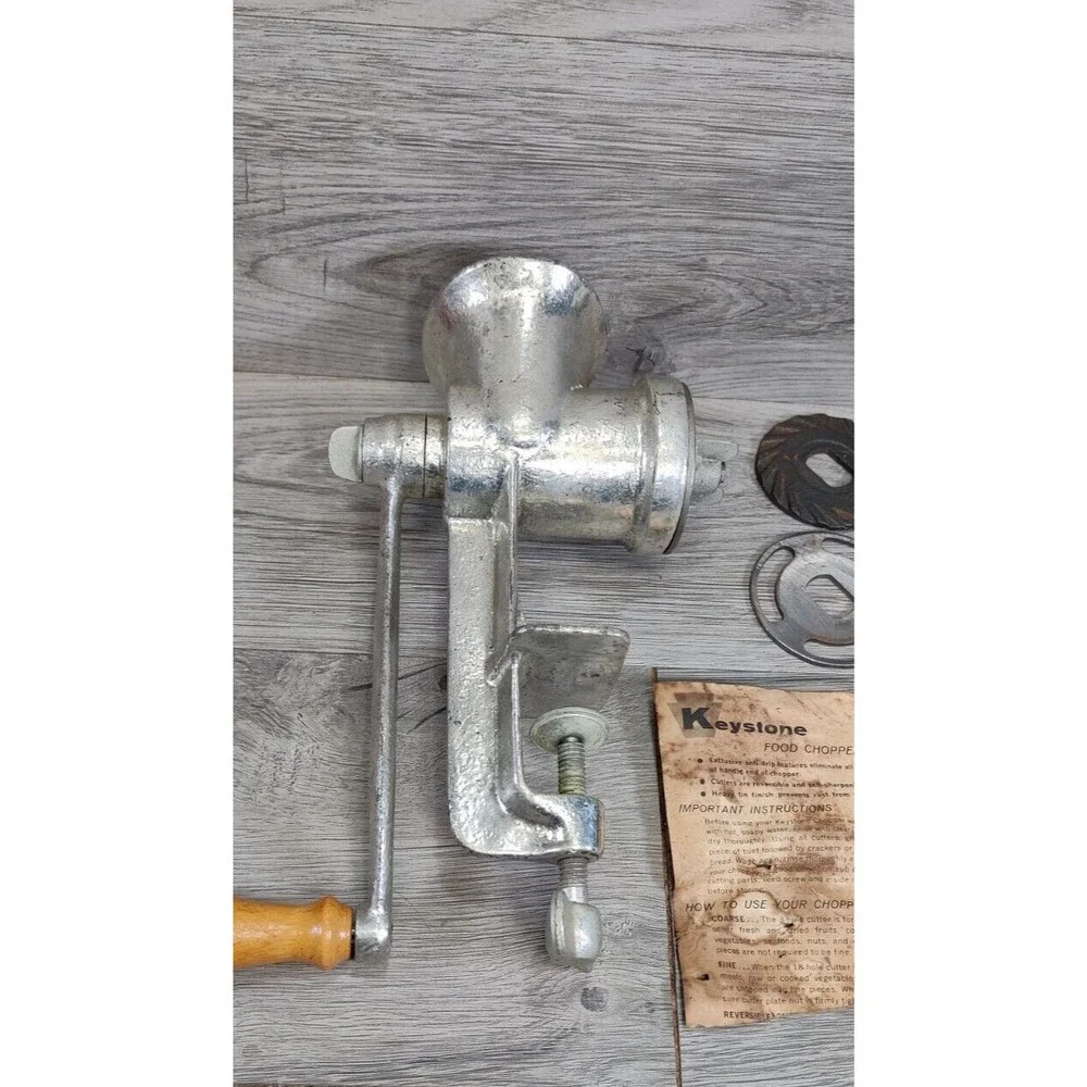 Vintage Keystone Food and Meat Chopper, Keyco Products, Inc., No. 1-0 in Box-USA